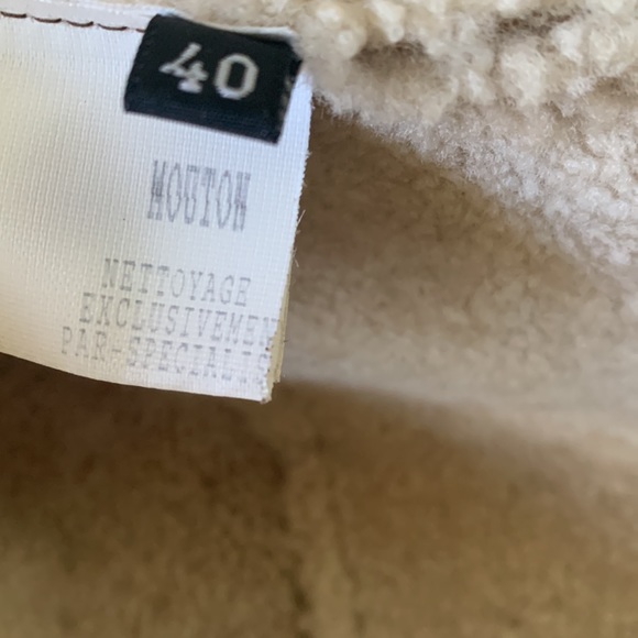 Designer Shearling Fur cropped jacket Sam Rone S 6 - Picture 10 of 10
